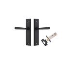 12878KPASS60 - Copenhagen Lever - Stepped Backplate Passage Kit - Matt Black - Passage