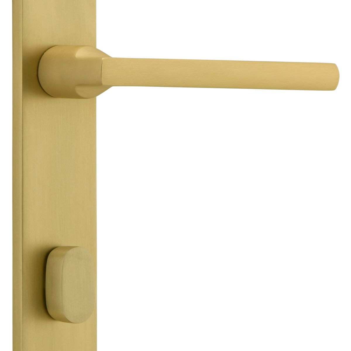 16302P85 - Baltimore Lever - Rectangular Backplate - Brushed Gold PVD - Privacy