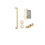 17155KENTR60KT - Brunswick Pull Handle - 450mm Entrance Kit with Separate High Security Lock - Brushed Gold PVD - Entrance