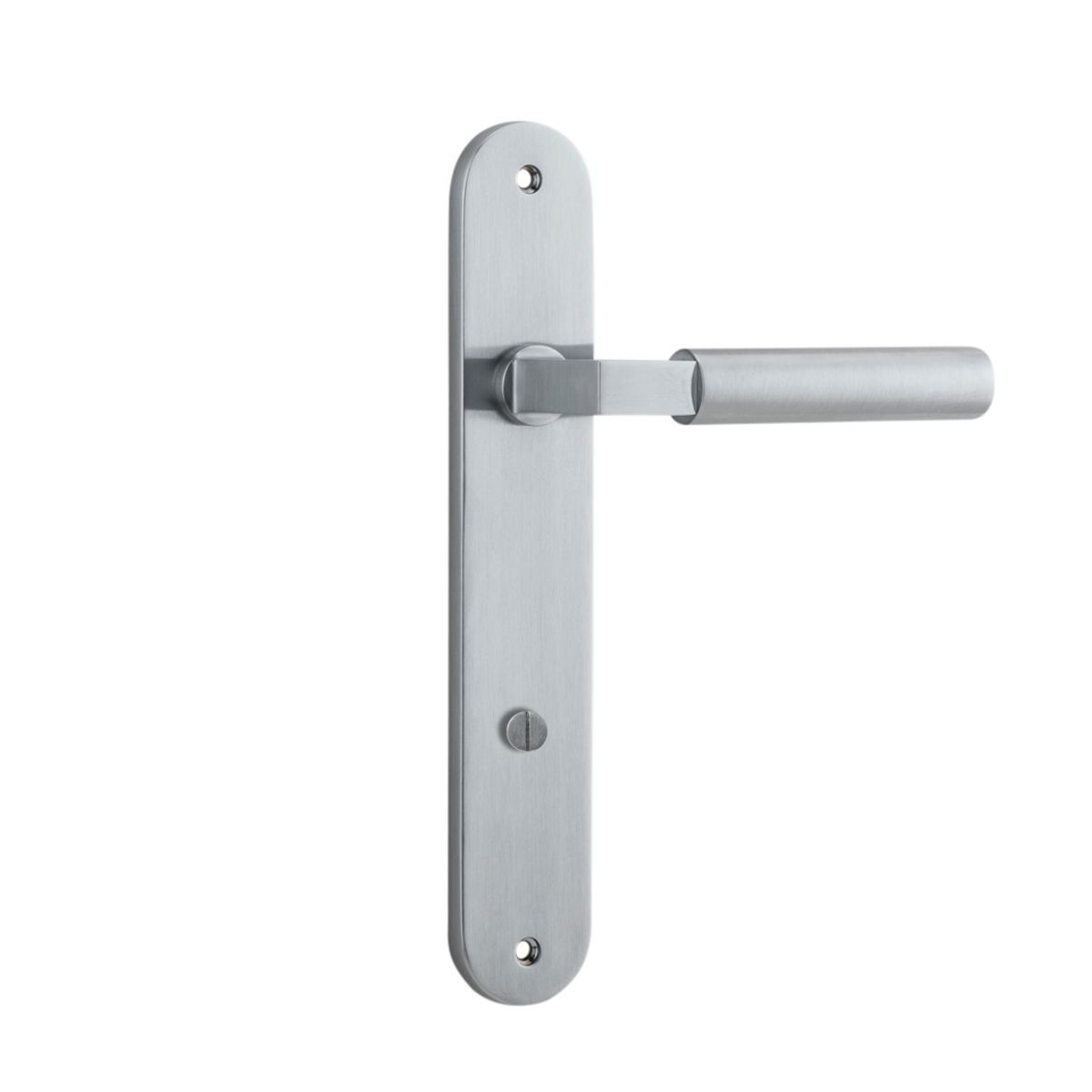 12266 - Berlin Lever - Oval Backplate - Brushed Chrome - Passage