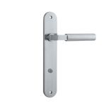 12266 - Berlin Lever - Oval Backplate - Brushed Chrome - Passage