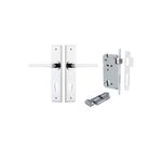 11782KENTR60KT - Baltimore Lever - Chamfered Backplate Entrance Kit with High Security Lock - Polished Chrome - Entrance