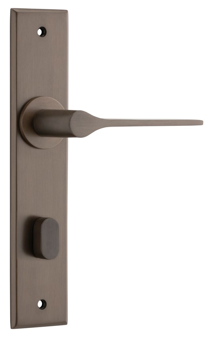 10758P85 - Como Lever - Chamfered Backplate - Signature Brass - Privacy