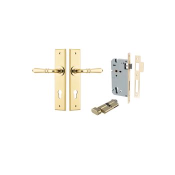 Sarlat Lever - Chamfered Backplate Entrance Kit with High Security Lock
