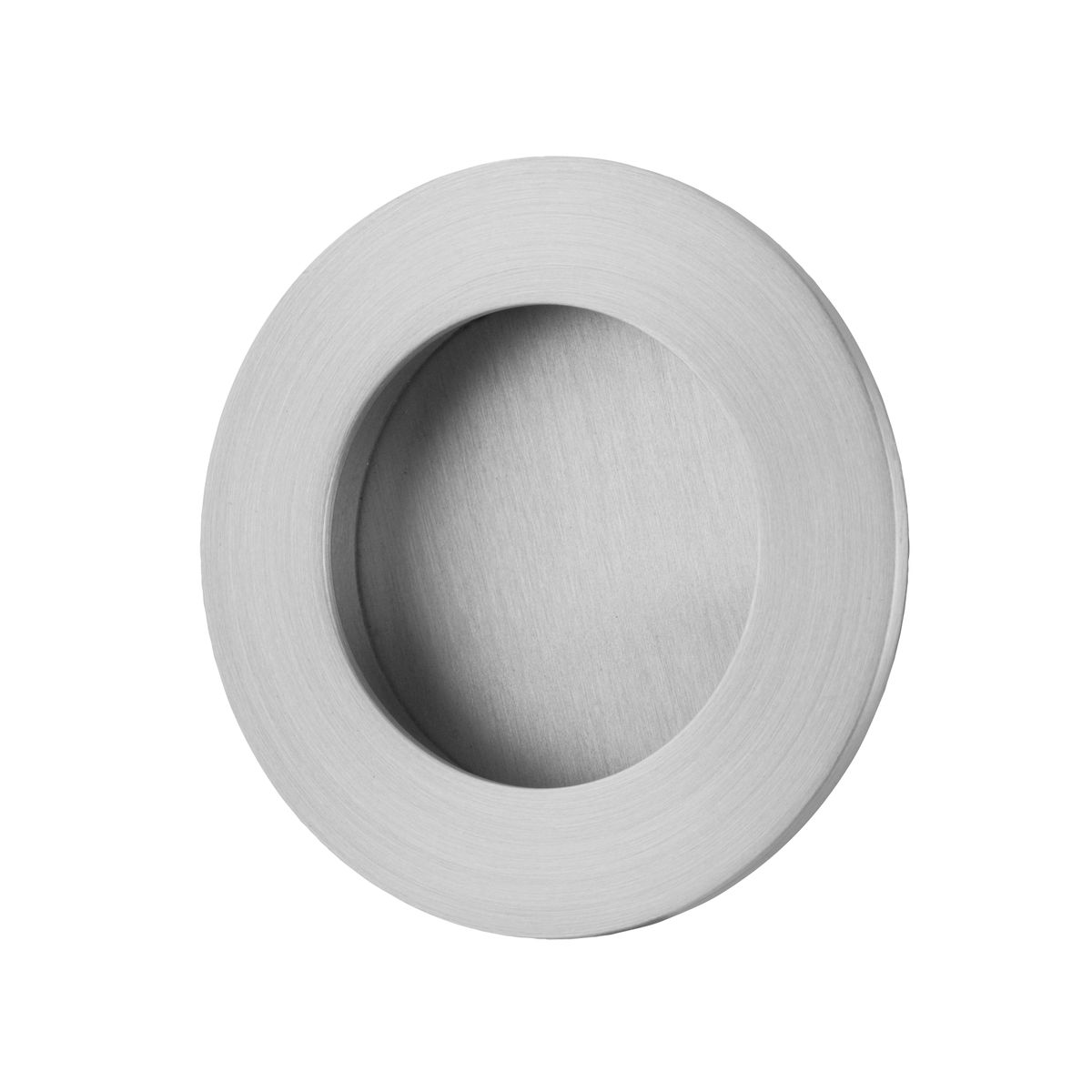21794 - Round Flush Pull - Brushed Chrome - Passage
