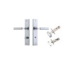 12294KPRIV60 - Berlin Lever - Chamfered Backplate Privacy Kit - Brushed Chrome - Privacy