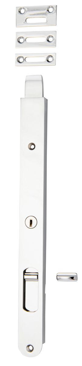 20324 - Locking Flush Bolt - 300mm - Polished Chrome