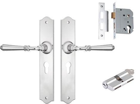 Reims Lever - Long Backplate Entrance Set with High Security Lock
