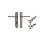 16600KPRIV60 - Helsinki Lever - Oval Backplate Privacy Kit with Privacy Turn - Graphite PVD - Privacy
