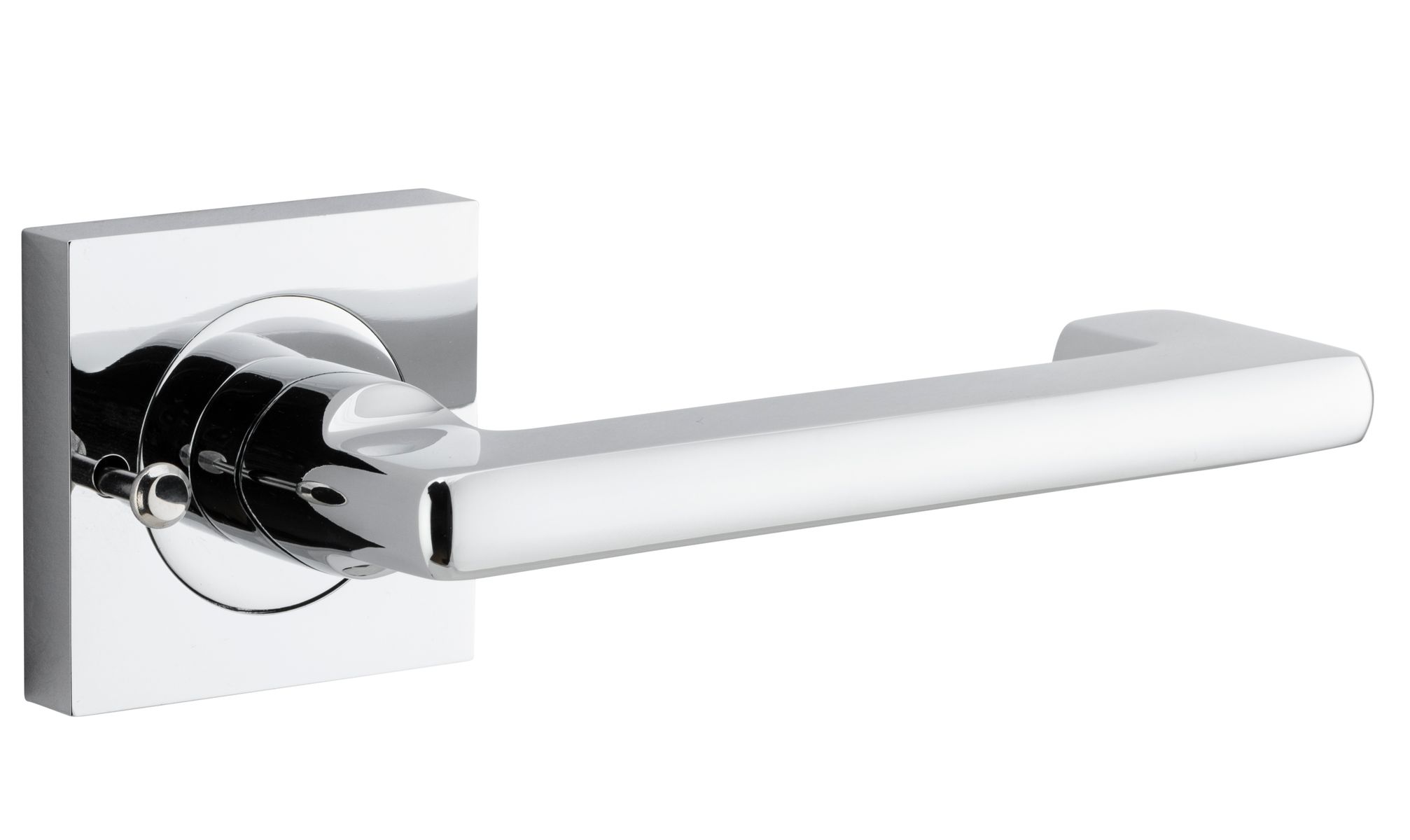 21174KIBPRIV60 - Baltimore Return Lever - Square Rose (Inbuilt Privacy) - Polished Chrome - Privacy