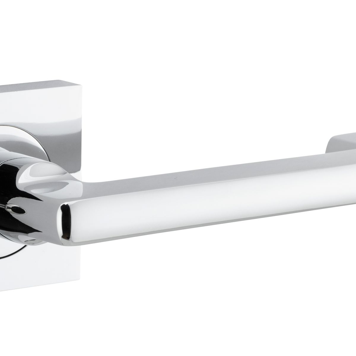21174KIBPRIV60 - Baltimore Return Lever - Square Rose (Inbuilt Privacy) - Polished Chrome - Privacy