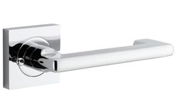21174KIBPRIV60 - Baltimore Return Lever - Square Rose (Inbuilt Privacy) - Polished Chrome - Privacy