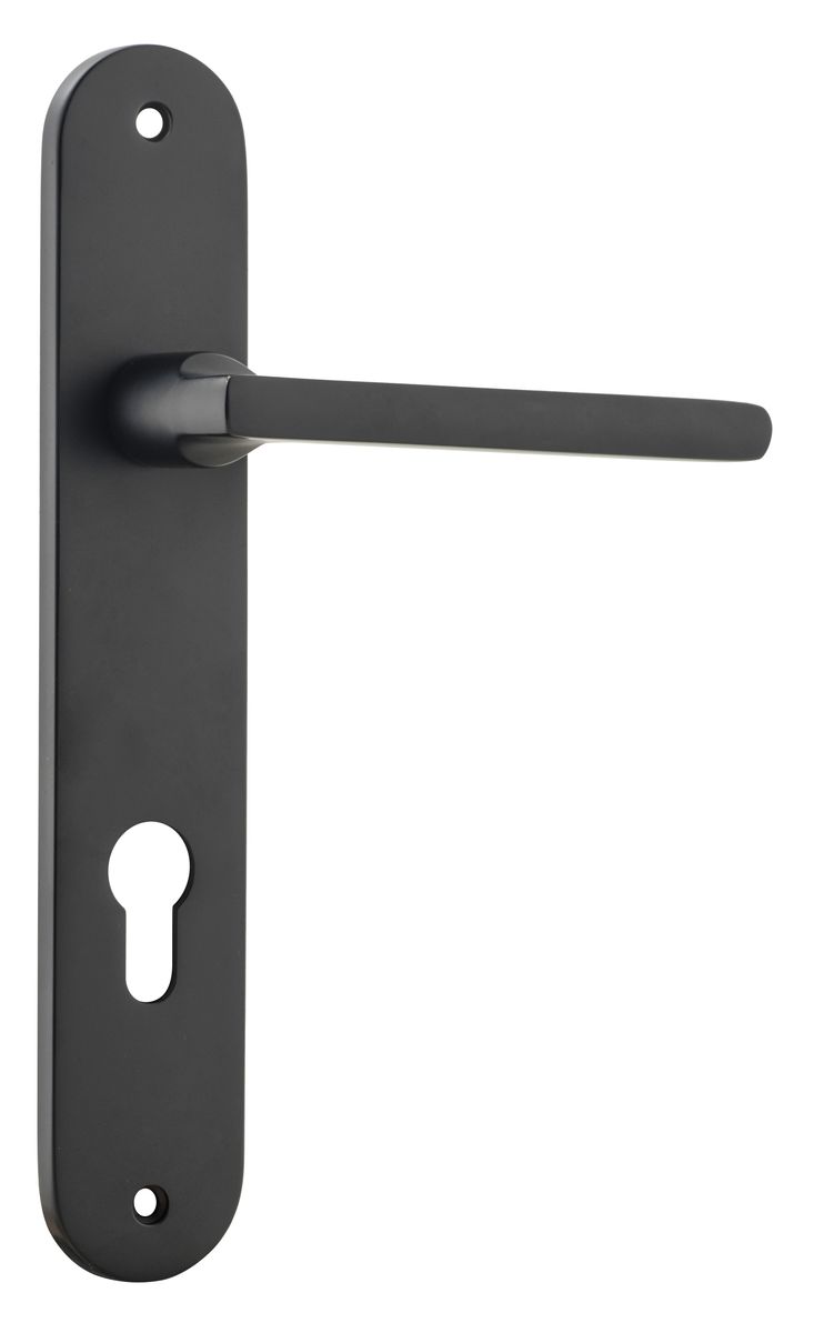 12726E85 - Baltimore Lever - Oval Backplate - Matt Black - Entrance