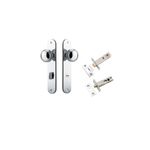 11832KPRIV60 - Paddington Knob - Oval Backplate Privacy Kit with Privacy Turn - Polished Chrome - Privacy