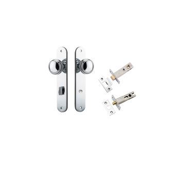 Paddington Knob - Oval Backplate Privacy Kit with Privacy Turn