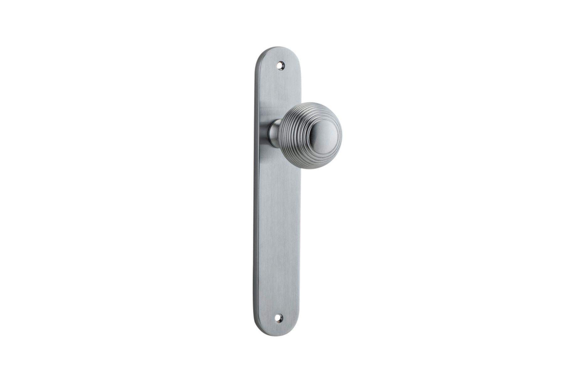 12336 - Guildford Knob - Oval Backplate - Brushed Chrome - Passage