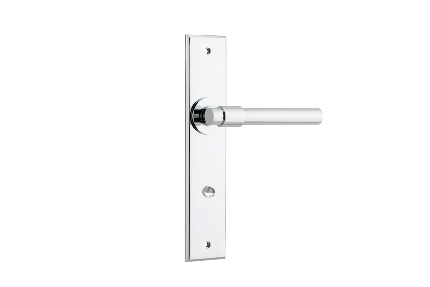 11904 - Helsinki Lever - Chamfered Backplate - Polished Chrome - Passage