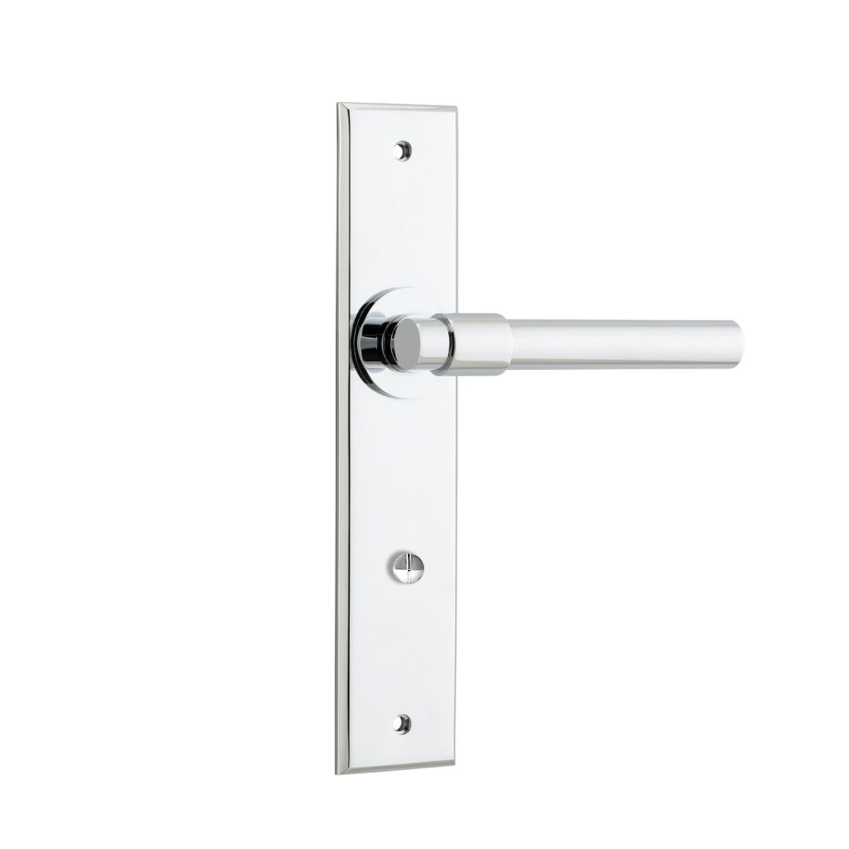 11904 - Helsinki Lever - Chamfered Backplate - Polished Chrome - Passage