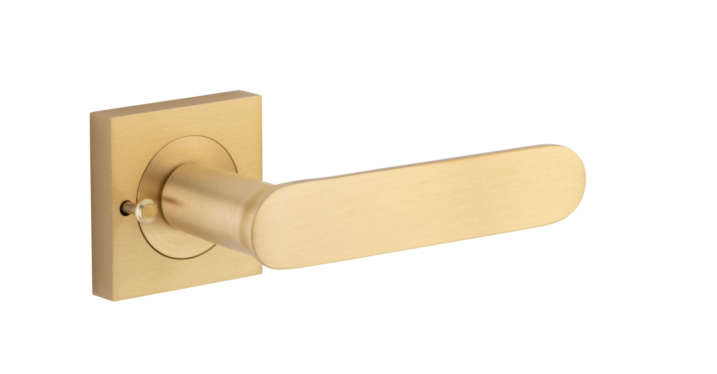 0463KIBPRIV60 - Bronte Lever - Square Rose Privacy Kit (Inbuilt Privacy) - Brushed Brass - Privacy