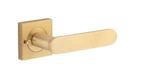 0463KIBPRIV60 - Bronte Lever - Square Rose Privacy Kit (Inbuilt Privacy) - Brushed Brass - Privacy