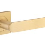 0463KIBPRIV60 - Bronte Lever - Square Rose Privacy Kit (Inbuilt Privacy) - Brushed Brass - Privacy