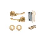 20796KENTR60KK - Stirling Lever - Round Rose Entrance Kit with Separate High Security Lock - Brushed Brass - Entrance