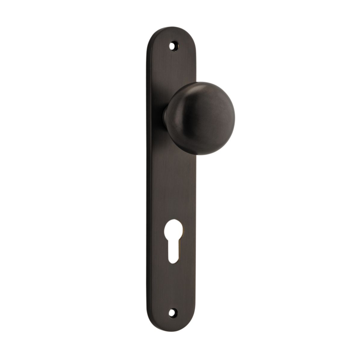 10834E85 - Cambridge Knob - Oval Backplate - Signature Brass - Entrance