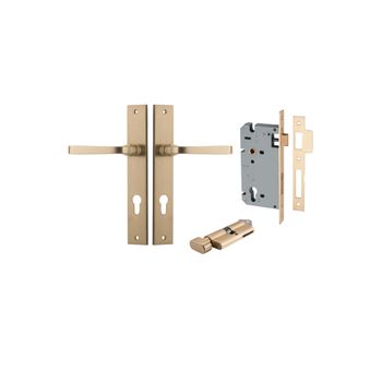 Annecy Lever - Rectangular Backplate Entrance Kit with High Security Lock