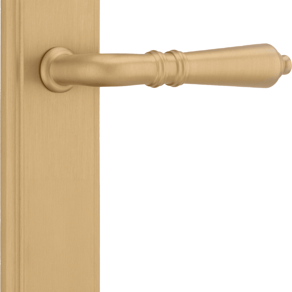 15736 - Sarlat Lever - Stepped Backplate - Brushed Brass - Passage