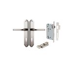 14720KENTR60KT - Annecy Lever - Shouldered Backplate Entrance Kit with High Security Lock - Satin Nickel - Entrance