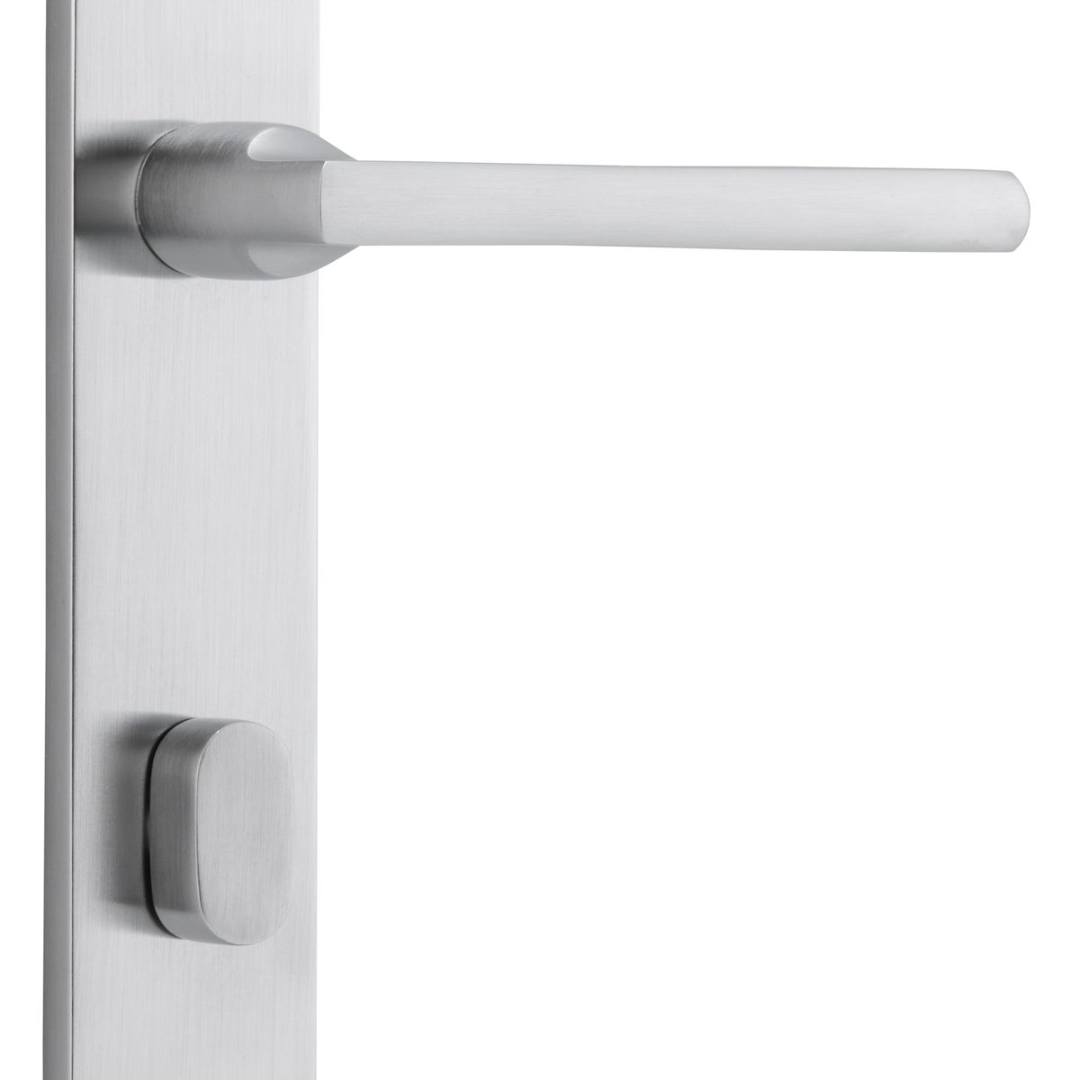 12226P85 - Baltimore Lever - Oval Backplate - Brushed Chrome - Privacy