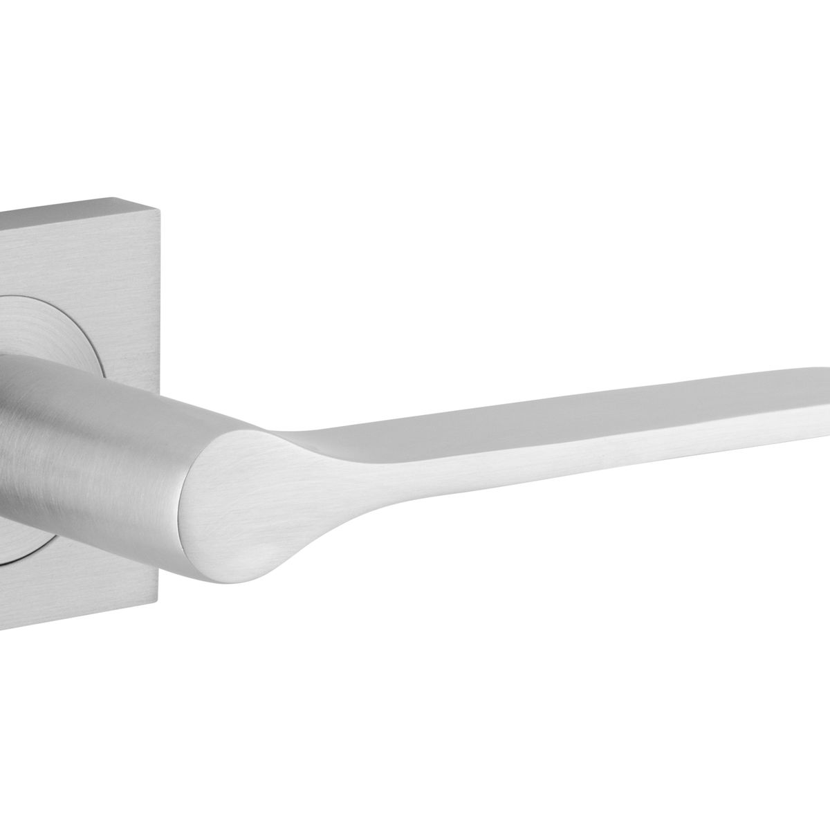 0435KIBPRIV60 - Como Lever - Square Rose Privacy Kit (Inbuilt Privacy) - Brushed Chrome - Privacy