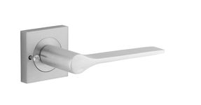 0435KIBPRIV60 - Como Lever - Square Rose Privacy Kit (Inbuilt Privacy) - Brushed Chrome - Privacy