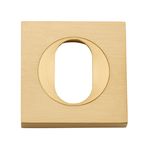 20106 - Oval Escutcheon -  Square - Brushed Brass