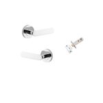 0334KIBPRIV60 - Bronte Lever - Round Rose Privacy Kit (Inbuilt Privacy) - Polished Chrome - Privacy