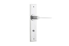 12258 - Como Lever - Chamfered Backplate - Brushed Chrome - Passage