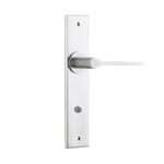 12258 - Como Lever - Chamfered Backplate - Brushed Chrome - Passage