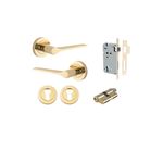 0360KENTR60KK - Como Lever - Round Rose Entrance Kit with High Security Lock - Polished Brass - Entrance