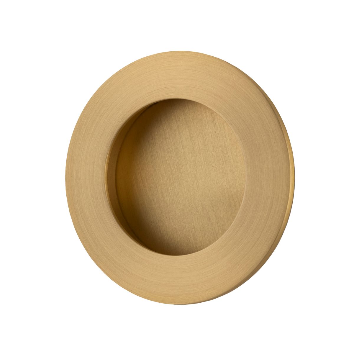 21792 - Round Flush Pull - Brushed Brass - Passage