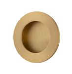 21792 - Round Flush Pull - Brushed Brass - Passage