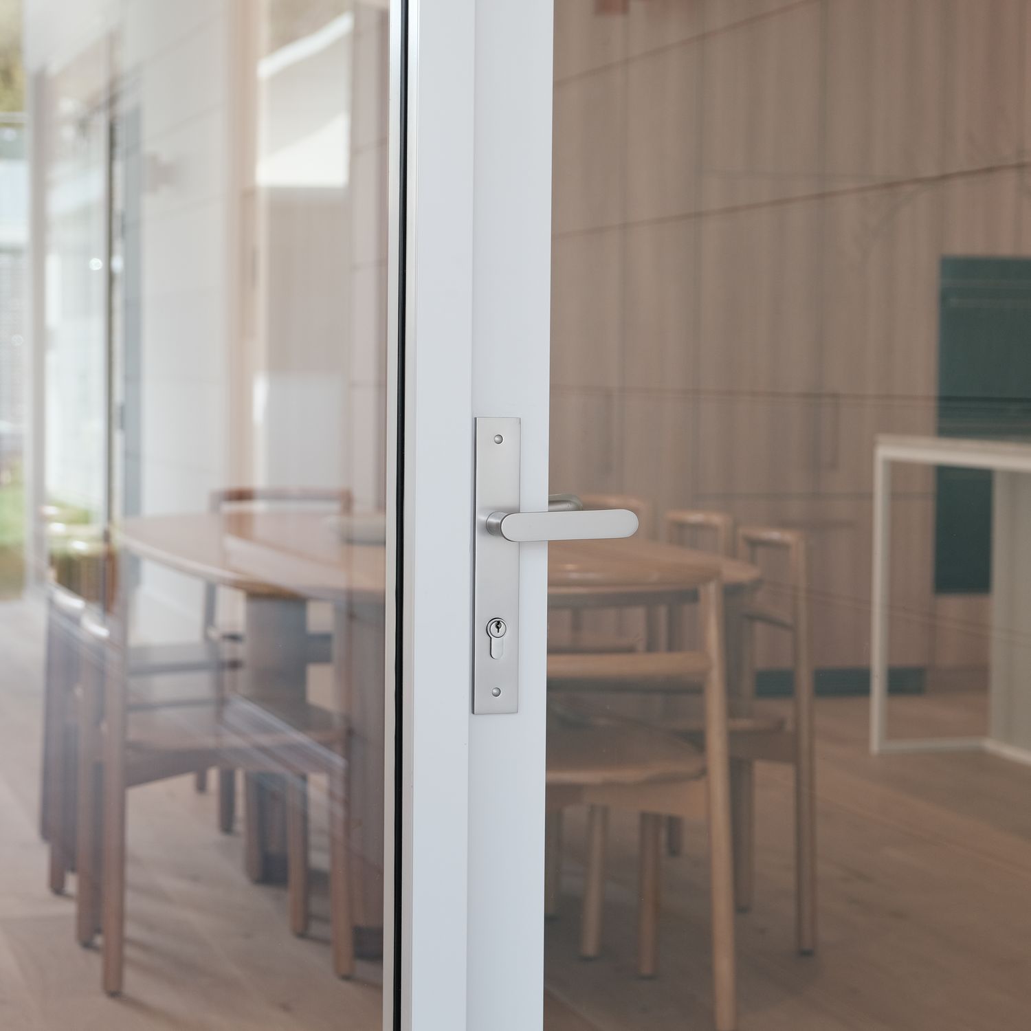 15248P85 - Bronte Lever - Rectangular Backplate - Brushed Brass - Privacy