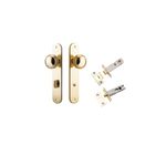 10332KPRIV60 - Paddington Knob - Oval Backplate Privacy Kit with Privacy Turn - Polished Brass - Privacy