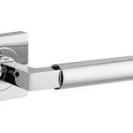 0414KIBPRIV60 - Berlin Lever - Square Rose Privacy Kit (Inbuilt Privacy) - Polished Chrome - Privacy