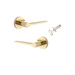 0360KPASS60 - Como Lever - Round Rose Passage Kit - Polished Brass - Passage