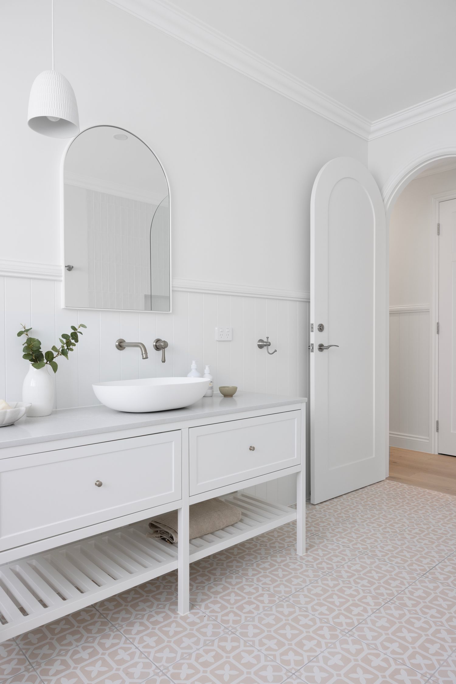 9229KPASS60 - Oxford Lever - Round Rose Passage Kit - Satin Nickel - Passage