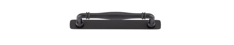 21073B - Sarlat Cabinet Pull with Backplate - CTC160mm - Matt Black