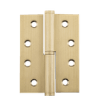2845 - Lift Off Hinge - RH H100xW75mm - Brushed Brass