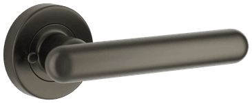 24001KIBPRIV60 - Puerto Lever - Round Rose (Inbuilt Privacy) - Graphite PVD - Privacy