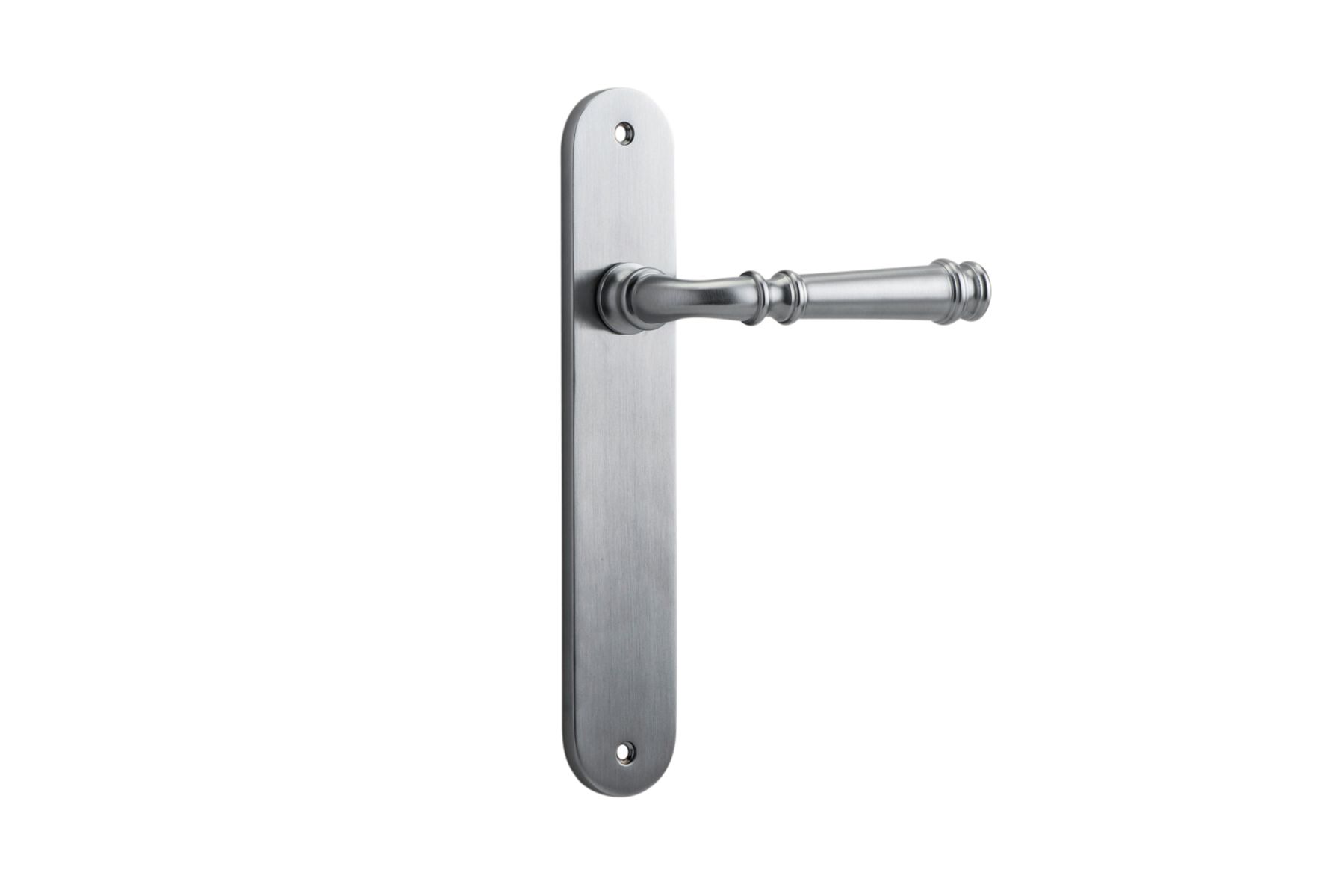 12230 - Verona Lever - Oval Backplate - Brushed Chrome - Passage