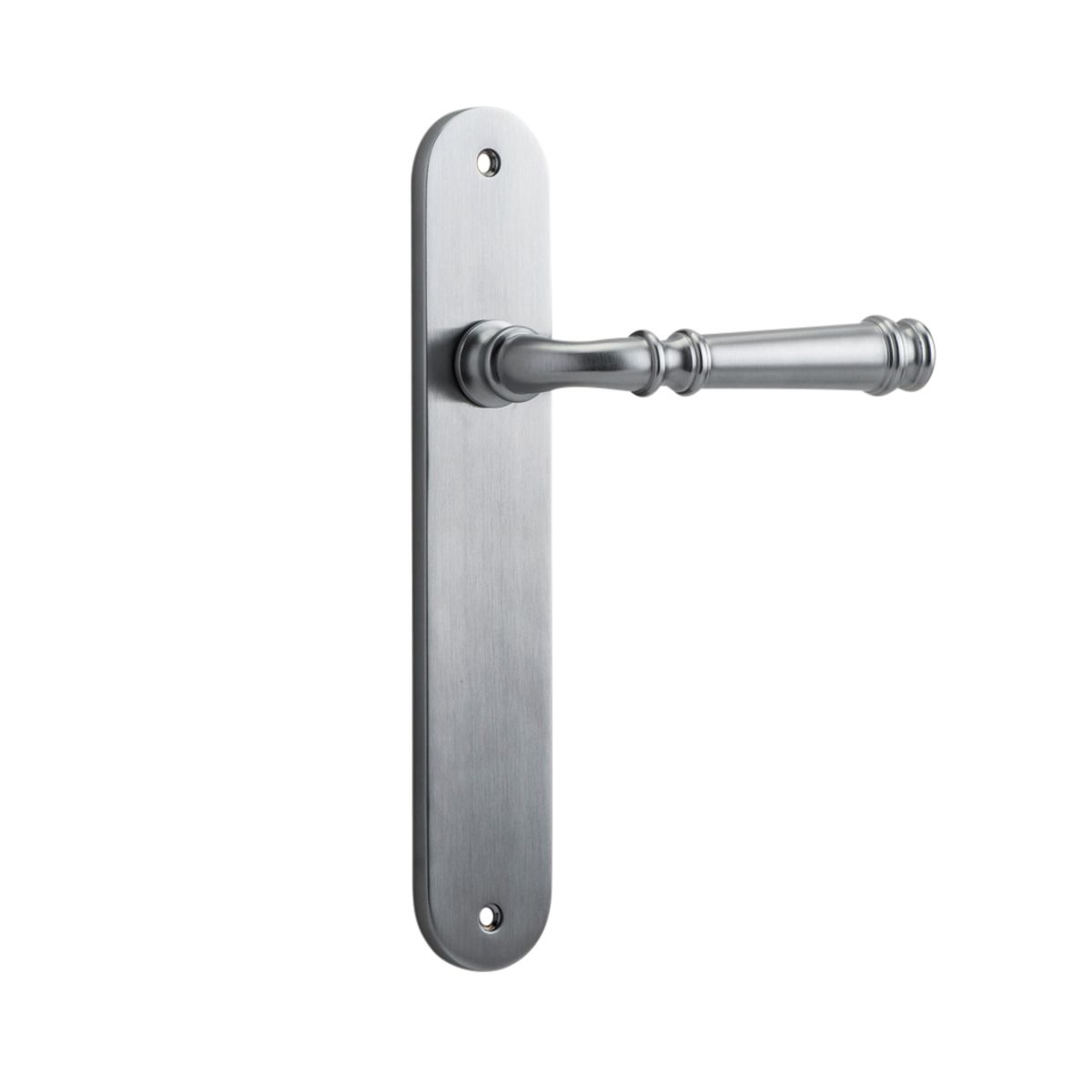 12230 - Verona Lever - Oval Backplate - Brushed Chrome - Passage